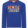 LITTLE MARC JACOBS BLUE T-SHIRT FOR BOY WITH LOGO