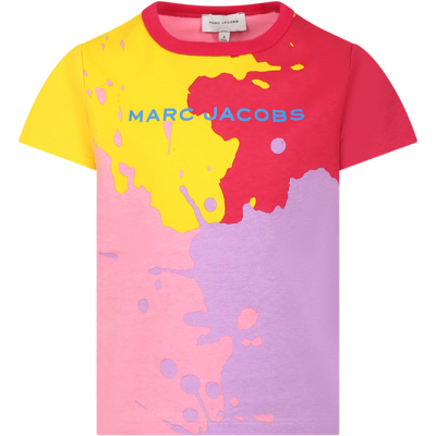 Little Marc Jacobs Kids' Multicolor T-shirt For Girl With Logo