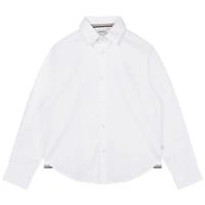 Hugo Boss Kids' White Shirt For Boy With Logo