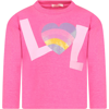 Billieblush Fuchsia T-shirt For Girl With Heart In Fuchsia