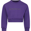 GIVENCHY PURPLE SWEATSHIRT FOR GIRL WITH LOGO