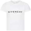GIVENCHY WHITE T-SHIRT FOR KIDS WITH LOGO