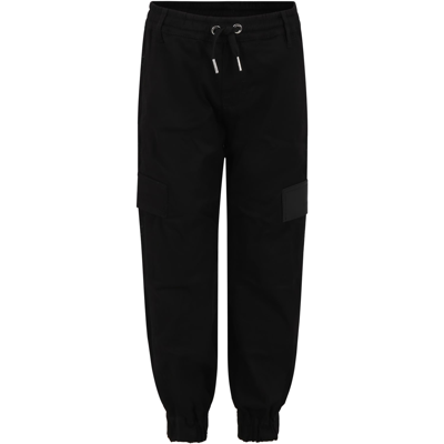 Givenchy Kids' Black Trousers For Boy With Logo