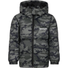 TIMBERLAND GREEN DOWN JACKET FOR BOY WITH LOGO