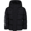 DSQUARED2 BLACK JACKET FOR BOY WITH LOGO