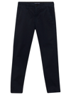STONE ISLAND JUNIOR BLUE PANTS WITH LOGO PATCH IN STRETCH COTTON BOY