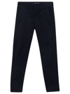 Stone Island Blue Pants With Logo Patch In Stretch Cotton Boy In Blu