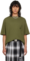 Lu'u Dan Khaki Embroidered T-shirt In Khaki