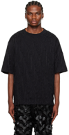 LU'U DAN BLACK EMBROIDERED T-SHIRT