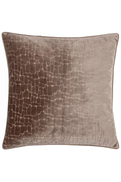 Paoletti Bloomsbury Velvet Throw Pillow Cover In Brown