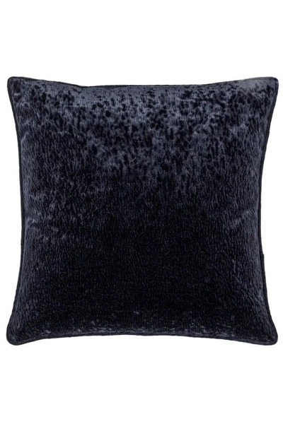 Paoletti Velvet Ripple Throw Pillow Cover In Black