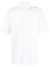 Maison Margiela Cotton Poplin Short Sleeved Shirt In White