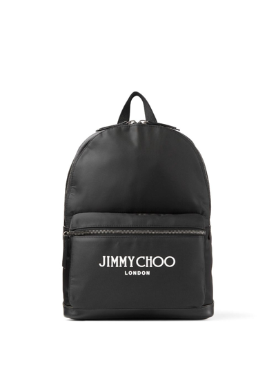 Jimmy Choo Wilmer Logo-print Backpack In Black