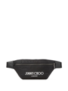 JIMMY CHOO FINSLEY LOGO-PRINT BELT BAG