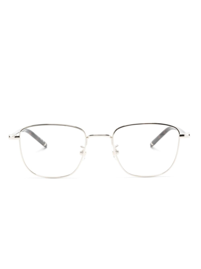 Montblanc Tortoiseshell-effect Square-frame Glasses In Gold