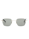 Montblanc Rimless Square-frame Sunglasses In Black