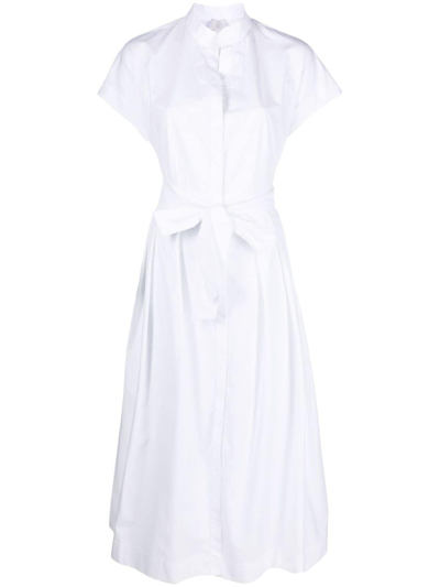 Eleventy Cotton Shirt Dress In White