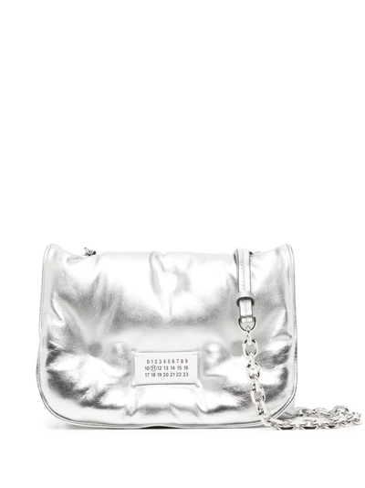 Maison Margiela Small Glam Slam Shoulder Bag In Silver