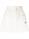 MONCLER LOGO-PATCH QUILTED MINISKIRT