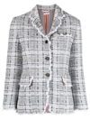 THOM BROWNE CROCHET-TRIM SINGLE-BREASTED BLAZER