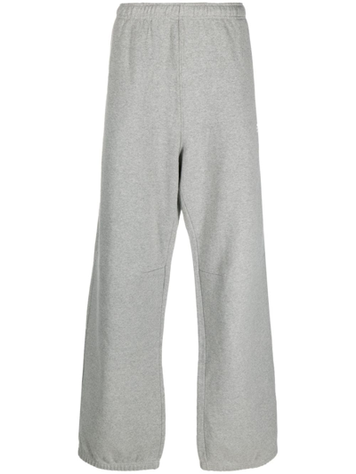 Mm6 Maison Margiela Numbers-motif Cotton Track Pants In Grey