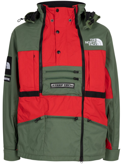 Supreme X The North Face Steep Tech Hooded Jacket In Green