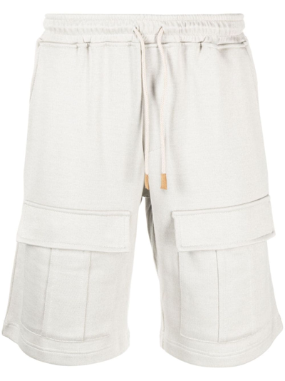 Eleventy Drawstring Track Shorts In Neutrals