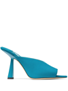 Jimmy Choo Maryanne 100mm Peep-toe Mules In Blue