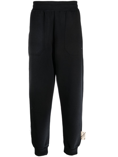 A-cold-wall* Logo-tag Cotton-blend Track Trousers In Black