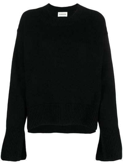 P.a.r.o.s.h Ribbed-detail Wool Jumper In Nero