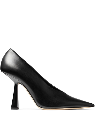 JIMMY CHOO MARYANNE 100MM LEATHER PUMPS