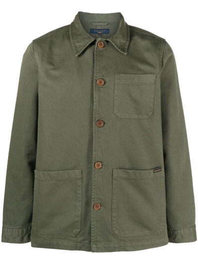 Nudie Jeans Khaki Barney Worker Jacket In Green