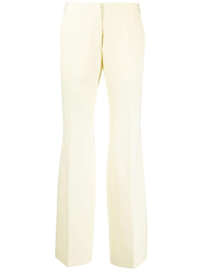 Jil Sander Wool Wide-leg Trousers In Yellow