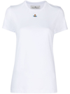 Vivienne Westwood Womens White Orb Logo-embroidered Cotton-jersey T-shirt