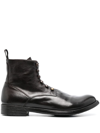 OFFICINE CREATIVE LACE-UP LEATHER BOOTS