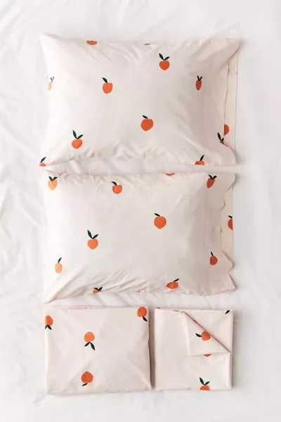 Urban Outfitters Allover Peaches Sheet Set