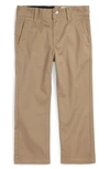 Volcom Modern Stretch Chinos In Khaki