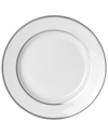 Ten Strawberry Street 10 Strawberry Street Set Of 6 Silver Double Line Salad/dessert Plates