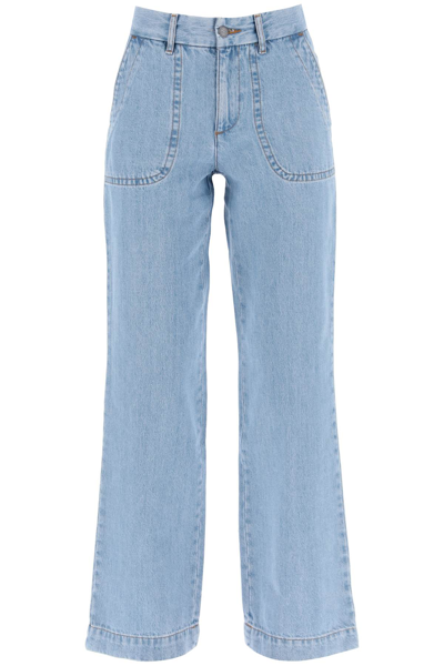 Apc Seaside Straight-leg Jeans In Light Blue