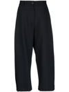 Studio Nicholson High-waisted Wide-leg Trousers In Blue