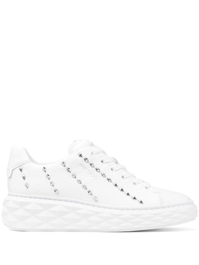 JIMMY CHOO DIAMOND LIGHT STUD-EMBELLISHED SNEAKERS