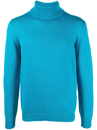 Nuur Long Sleeve Turtle Neck Sweater In Blue