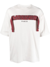 LANVIN CURB LACE LOGO-EMBROIDERED T-SHIRT
