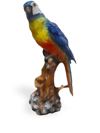 LES-OTTOMANS LARGE PARROT PORCELAIN SCULPTURE