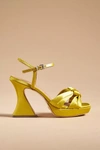 Vicenza Knotted Platform Heels In Green