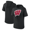 Fanatics Branded  Black Wisconsin Badgers Primary Logo Hoodie T-shirt In Black