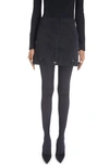 Balenciaga Upside Down Denim Mini Skirt In Peach Pitch Black