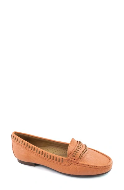 Driver Club Usa Maple Ave Penny Loafer In Salmon Tumbled