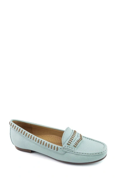 Driver Club Usa Maple Ave Penny Loafer In Aqua Tumbled