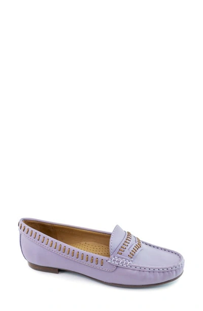Driver Club Usa Maple Ave Penny Loafer In Lilac Napa Soft